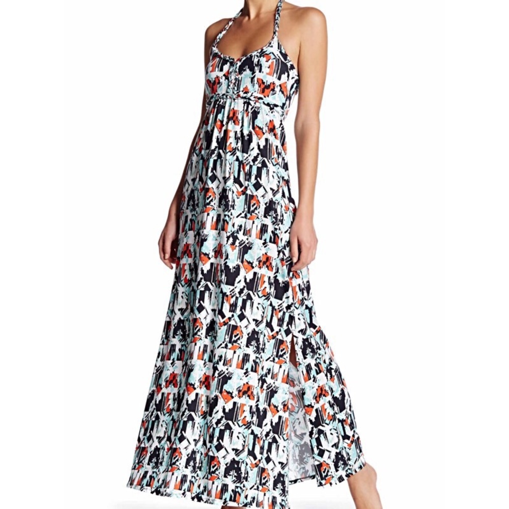 Dhara Printed Halter Dress in Nirvana